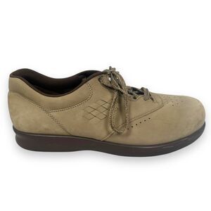 SAS Free Time Walking Shoes Women’s 8 W Beige Suede Tripad Comfort Oxford Lace